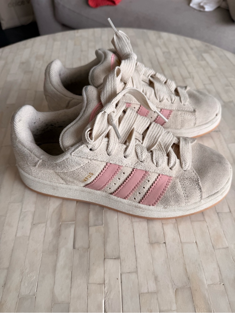 adidas Campus 00s Wonder White Pink Women's Sneakers US 6.5 White & Pink